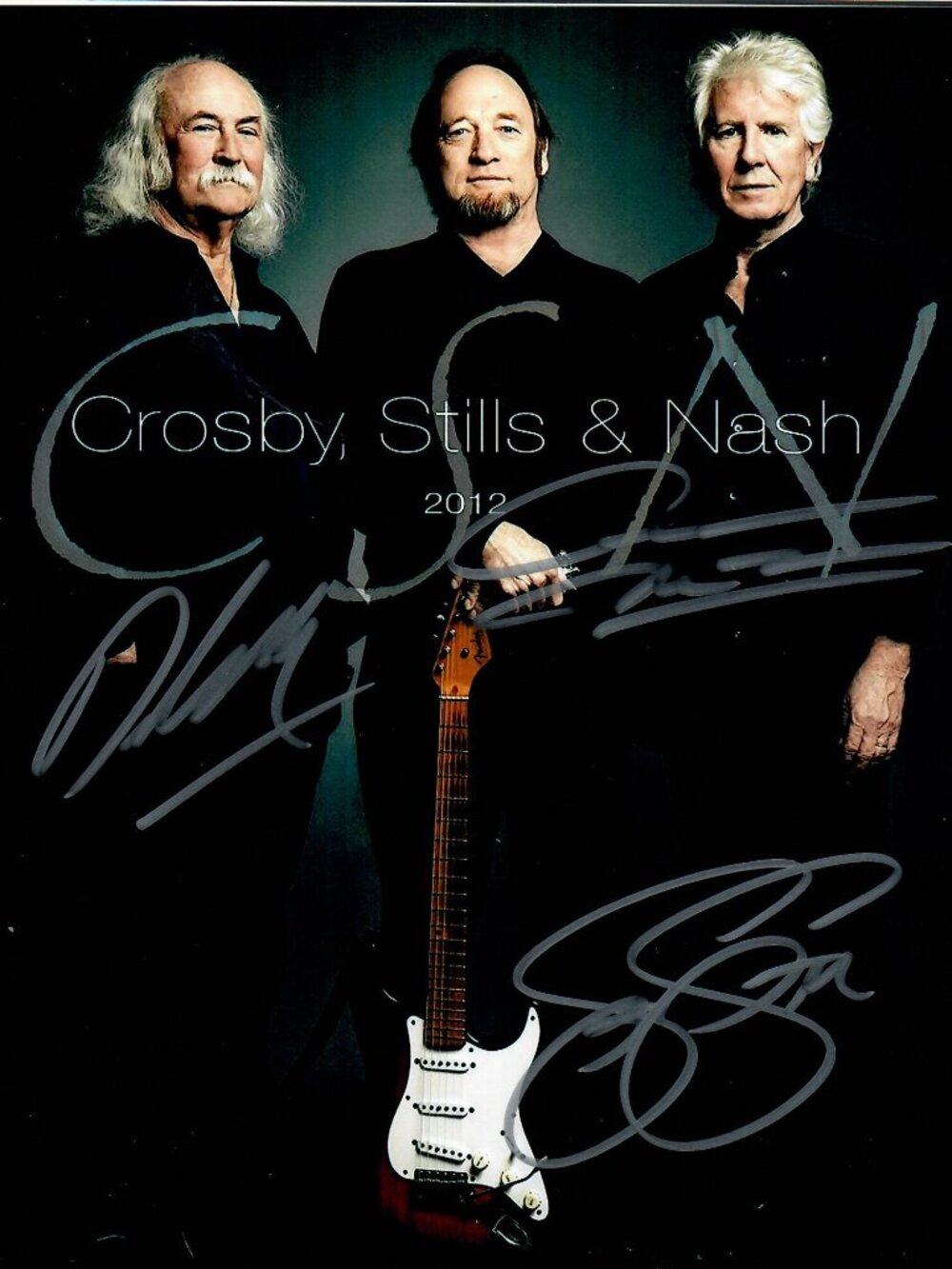 David Crosby Stephen Stills Graham Nash Folk Rock Band Signed 8X10 Photo